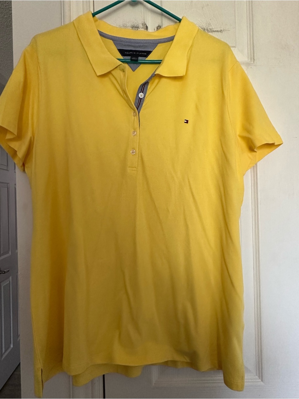 Tommy Hilfiger Bright Yellow Polo with Contrast Trim - NWOT